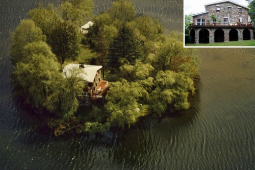 willow island on putnam lake in patterson, ny costs $995,000 (less than the average nyc apartment) and comes with a 3-story four-bedroom home