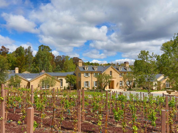 kanye west and kim kardashian's private vineyard at their $22 million mansion in hidden hills, california