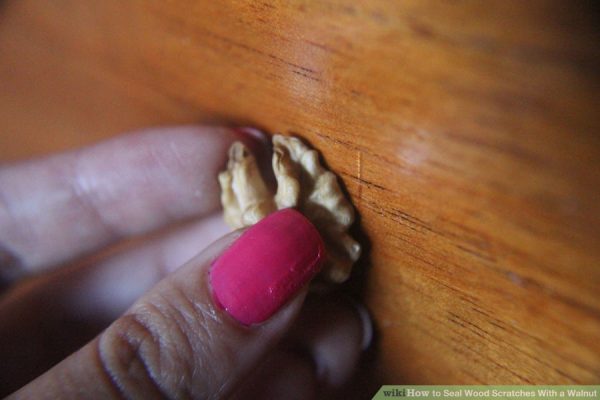How to seal wood scratches with a walnut