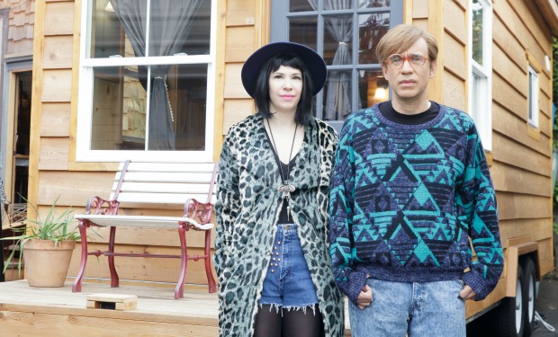 This tiny house on wheels from Portlandia has safe and convenient storage.