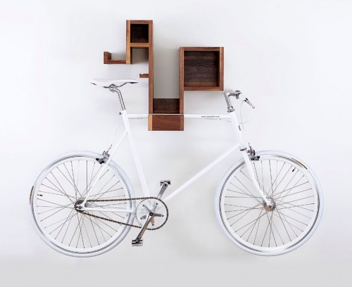 The Tamasine Osher Pedal Pod is bike storage, book storage, and accessory storage all in one.