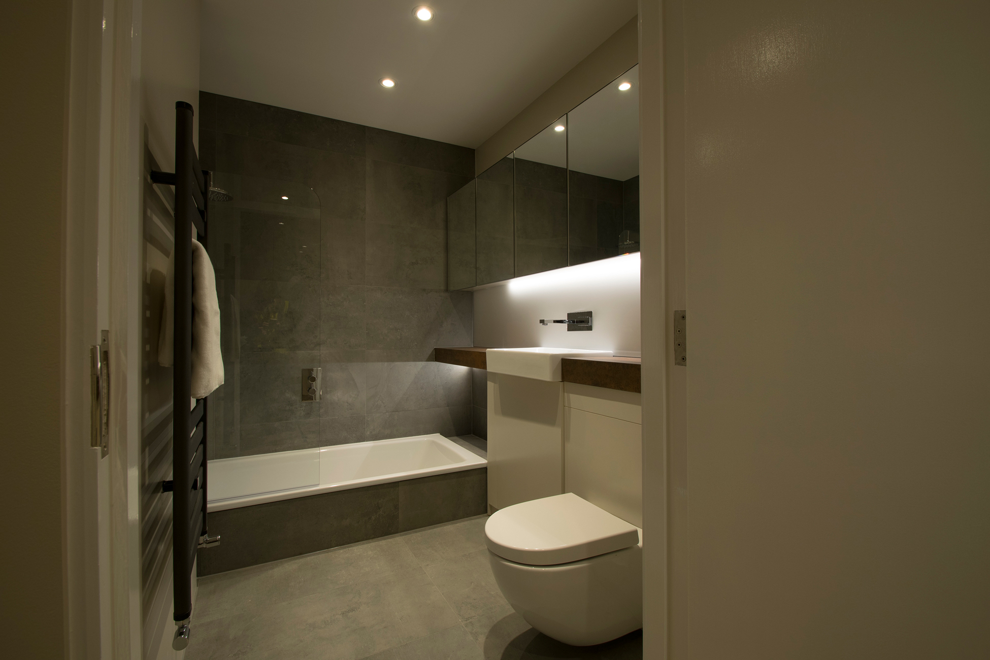 YO! Home's sleek, modern, and luxurious bathroom.