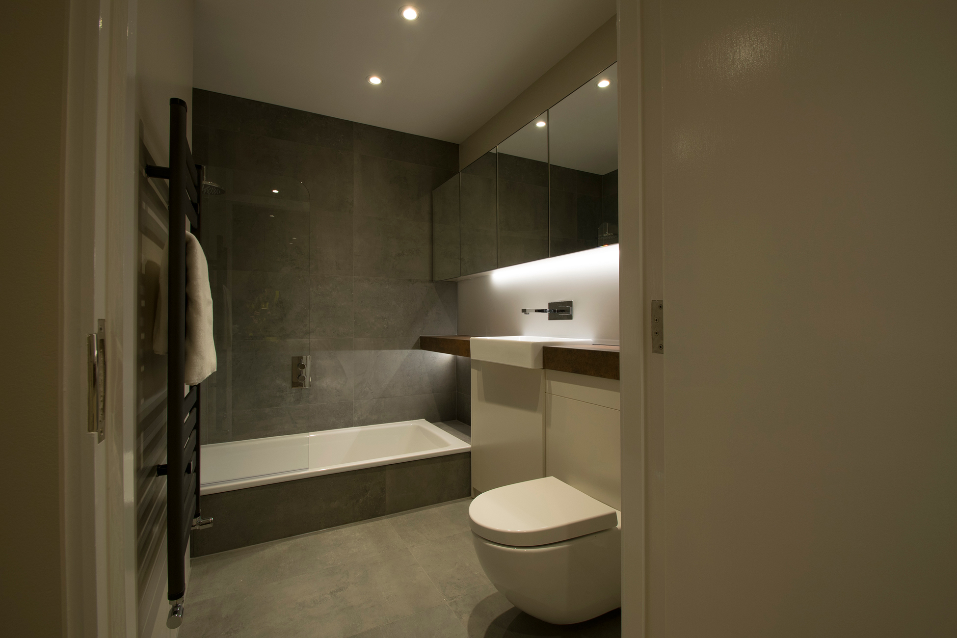 YO! Home's sleek, modern, and luxurious bathroom.
