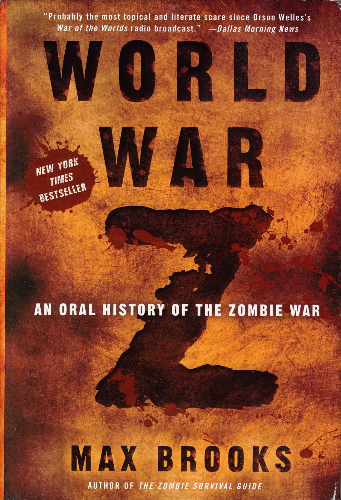 The Max Brooks World War Z book cover.