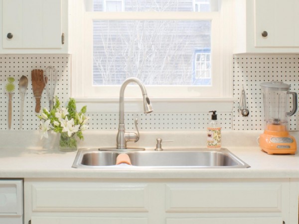 diy pegboard kitchen storage