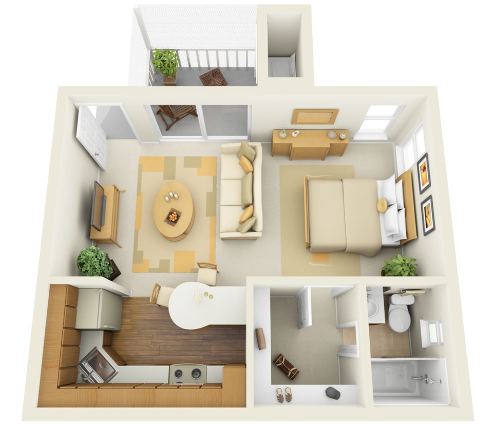Studio Apartment Floor Plans Furniture Layout Plan Viewfloor co 1-bedroom-apartment-house-plans