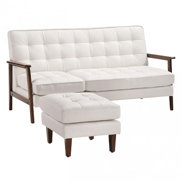 A white Soho Flat Flex Sectional from Sleek Modern Furniture.