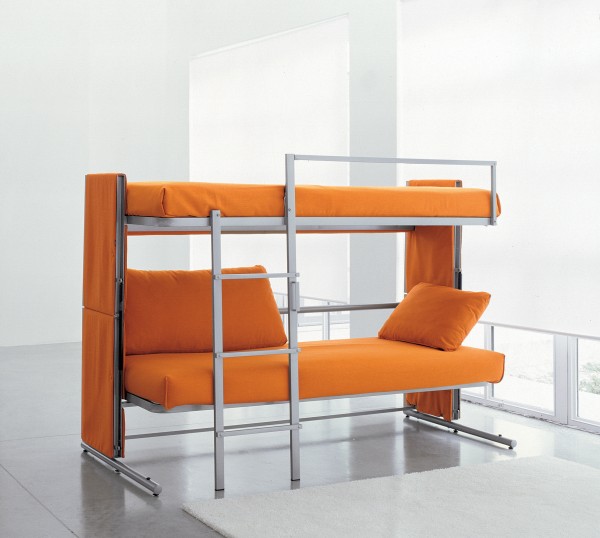 An open Doc Sofa Bunk Bed.