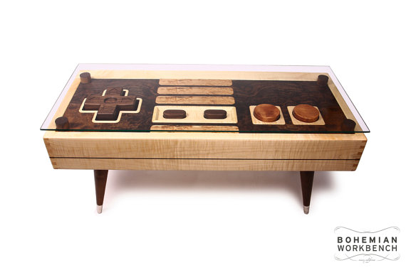 8-bit Retro Gaming Table from Bohemian Workbench on Etsy