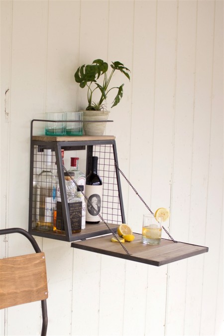 Wall bar with fold down shelf by BSEID