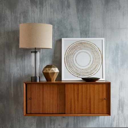 wall-mounted mid-century cabinet from west elm