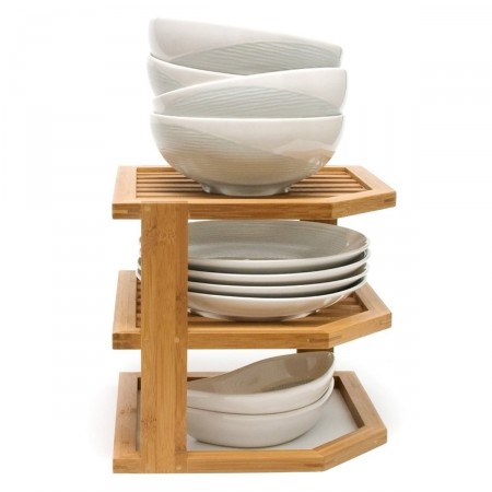 bamboo 3-tier corner shelf by lipper international