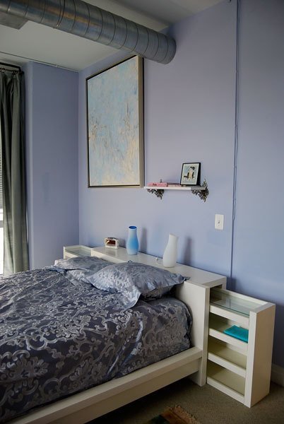 white ikea brimnes headboard bedroom storage solution