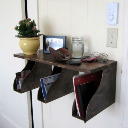 wall-mounted mail rack ikea hack made from knuff magazine files