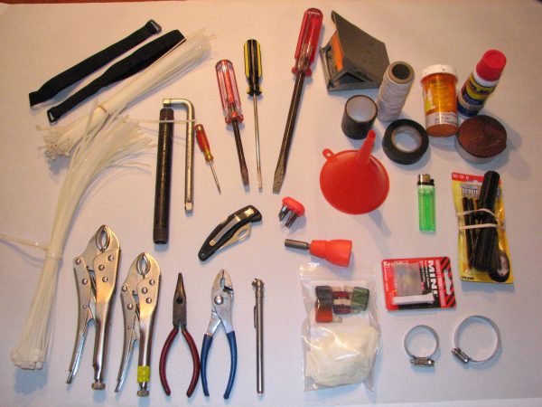 packing and moving supplies and tools organized neatly