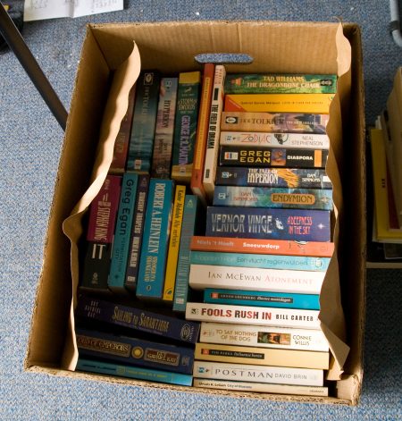 simple moving and packing tip: pack books in a small box