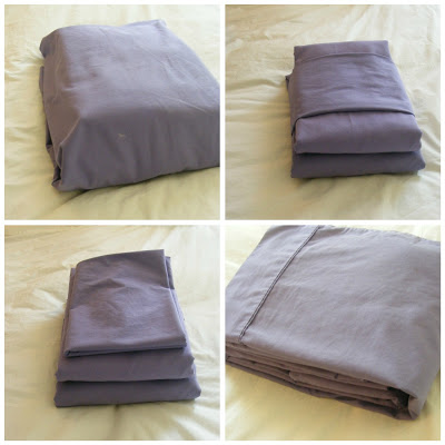 storing sheets in pillowcase