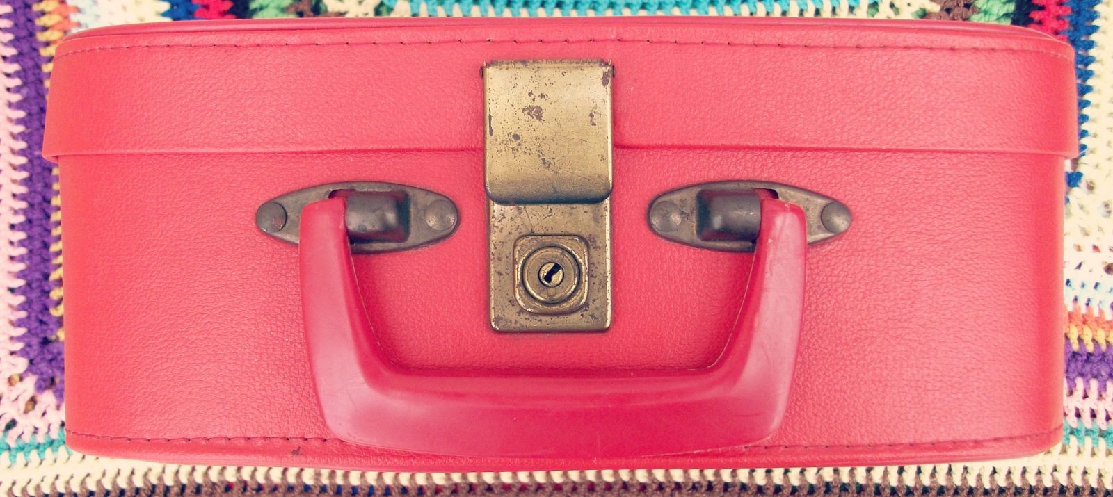 small red suitcase