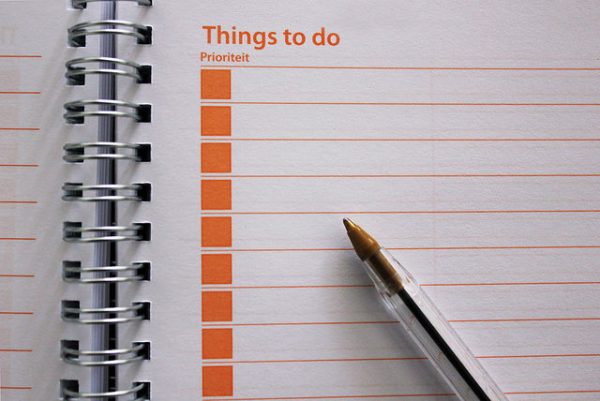 blank things to do list notebook