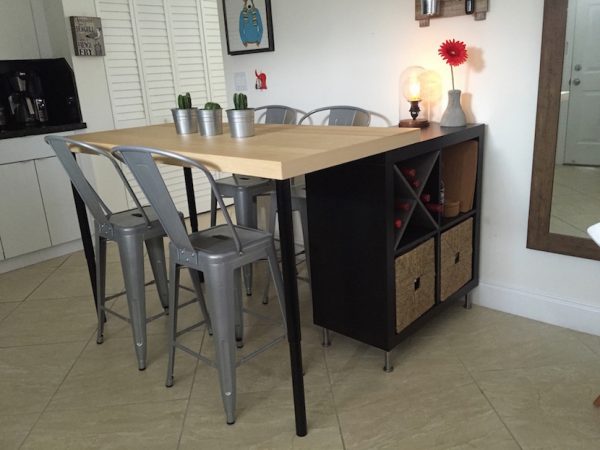 ikea kallax kitchen island hack