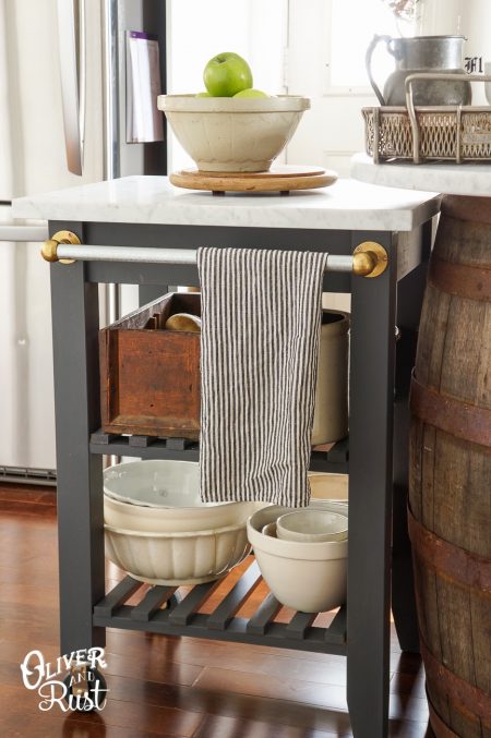 ikea bekvam kitchen cart hack