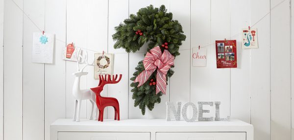 diy candy cane pine wreath