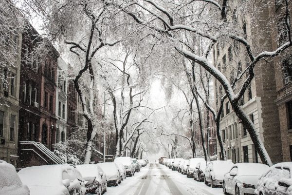 check the weather before moving in the winter, especially if it's snowing outside