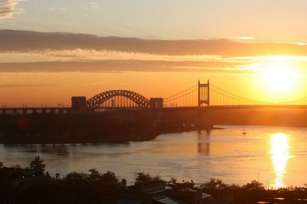 sunrise over the east river in nyc