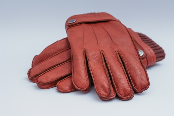 red leather mens gloves