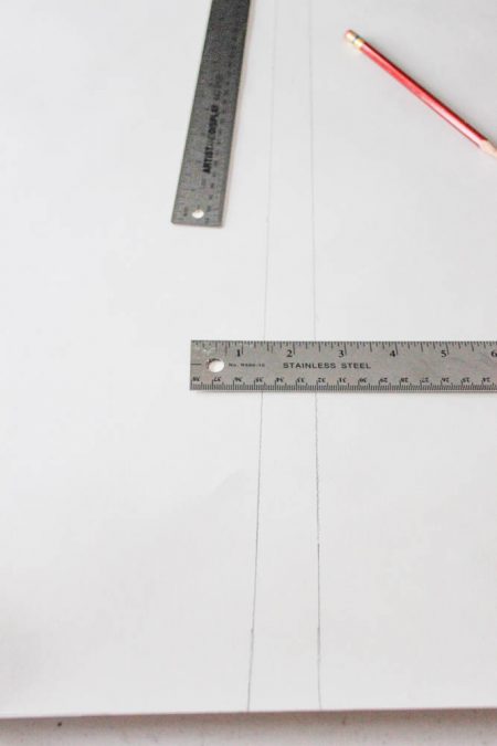 the back of the room divider's wallpaper has lines for cutting with an x-acto knife