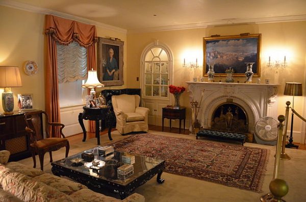 living room of president eisenhower national historic site in gettysburg, pa
