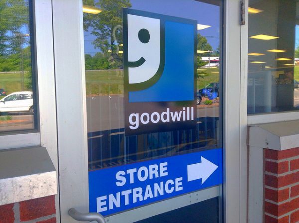 goodwill store door and sign