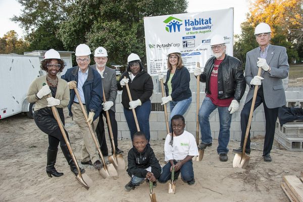 habitat for humanity ground breaking in north augusta, sc