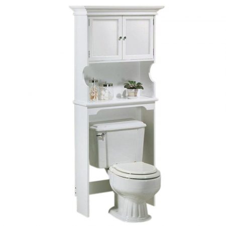 hampton bay over-the-toilet storage cabinet in white