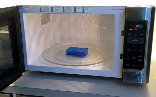 how to clean a sponge in the microwave according to chasing foxes: soak the sponge in water and microwave it for 2 minutes