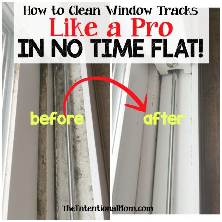 how to clean window tracks like a pro before and after from the intentional mom
