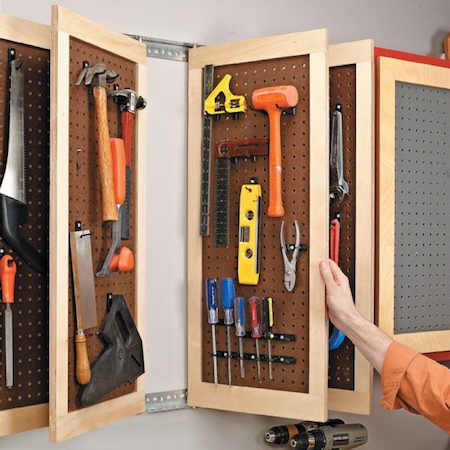 modular pegboard storage panels