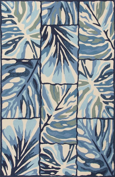 lori dennis' outdoor leaf-patterned rug