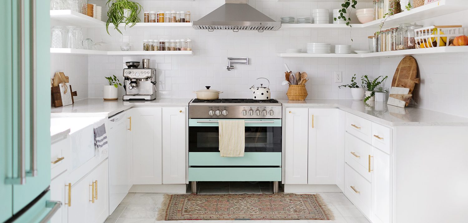 A clean airy kitchen with houseplants