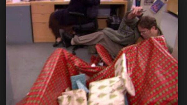 dwight wrapping paper desk