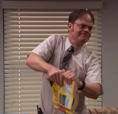Dwight ripping phonebook