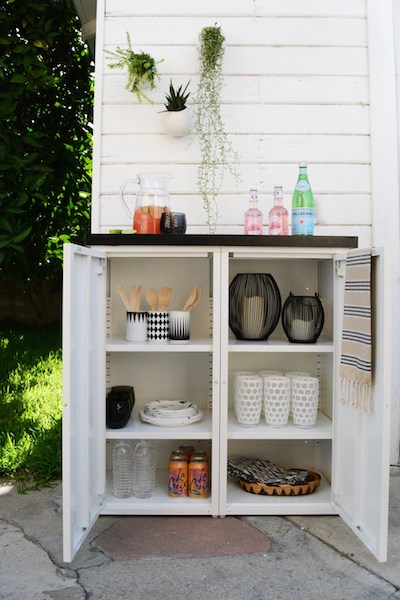 DIY outdoor buffet cabinet