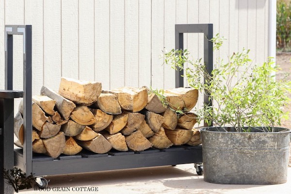 DIY Rolling Firewood Cart