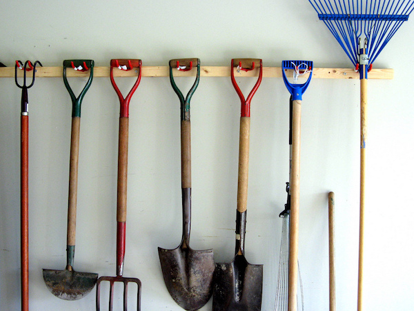 DIY garden tool organizer