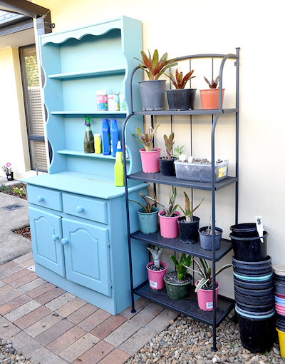 DIY cabinet potting station