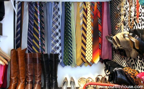 organized shared closet his and hers