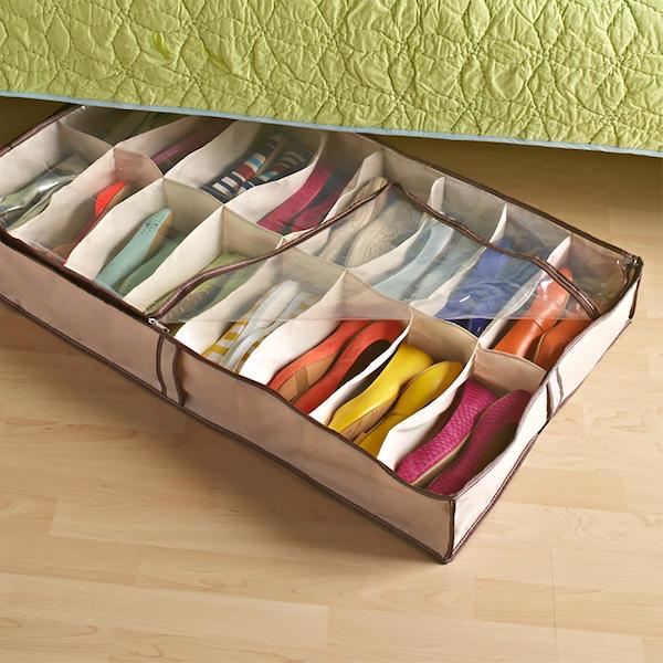 the container store under bed shoe organizer