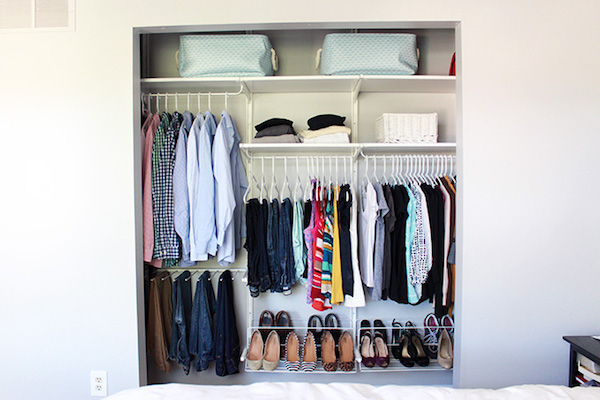 shared organized closet