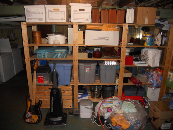 basement storage shelves