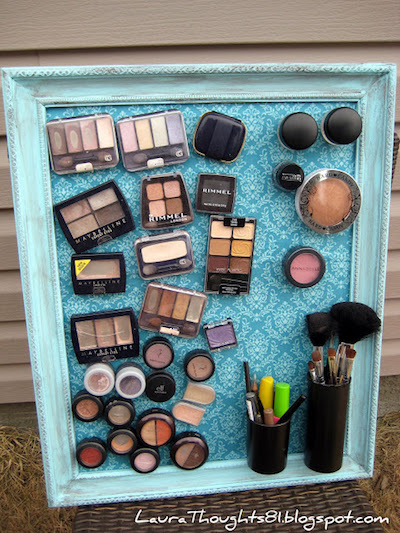 magnetic makeup storage board
